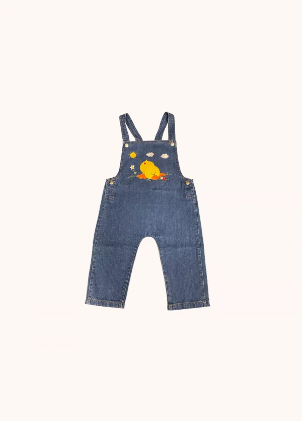 Jeanslatzhose “Ente mit Marienkäfer”
