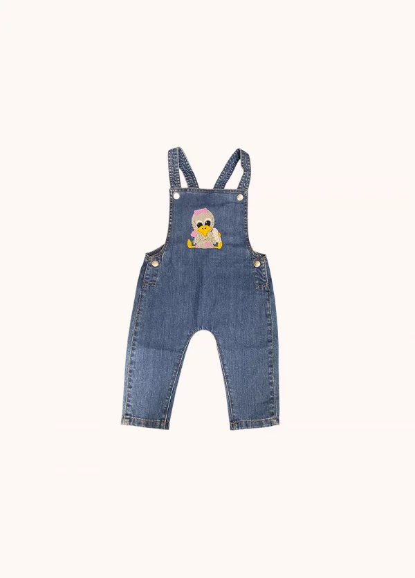 Jeanslatzhose “Raabe mit Blume”