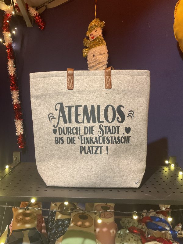 Filztasche “Atemlos durch die Stadt“